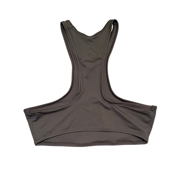 SKIMS Recycled Swim High Neck Racerback Top Gunmetal Gray. Size M. NWOT - Picture 3 of 11